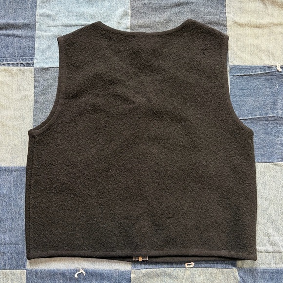 express tricot embroidered floral wool vest black & grey size L - Picture 5 of 9